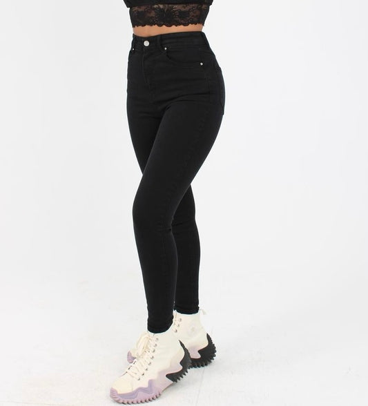 Black High Waisted Skinny Jeans